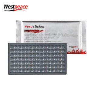 100*50*3 mm Autoadhesivo de fuego de nano partículas para extintor de incendios de autoinducción